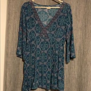 ONeill blue patterned mini dress